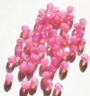 50 6mm Faceted Milky Pink Opal Firepolish Beads